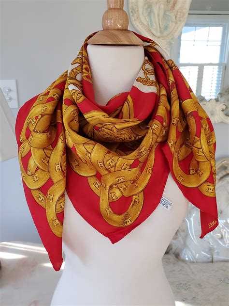 chanel silk scarf vintage.